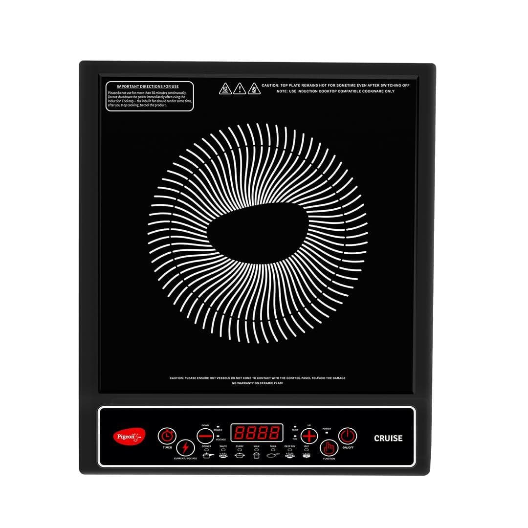 Pigeon by Stovekraft Cruise 1800 Watt Induction Cooktop with Crystal Glass Top